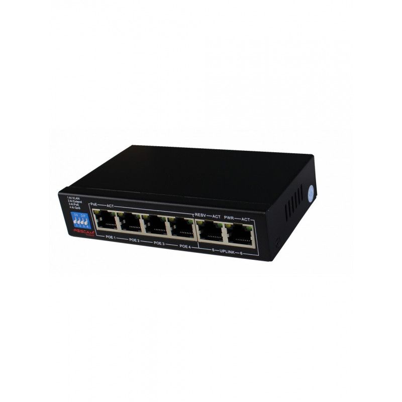 Foscam ps106g PoE Switch 4+2 port Gigabit